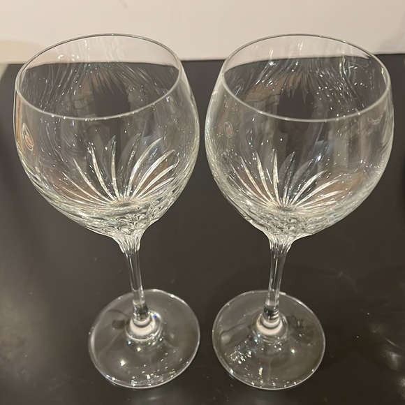 Gorham Romantique Crystal Wine Goblets Set of 2 Excellent Condition - Picture 5 of 6